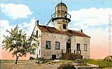 Famous San Paintings - Cabrillo Lighthouse, Point Loma, San Diego, California